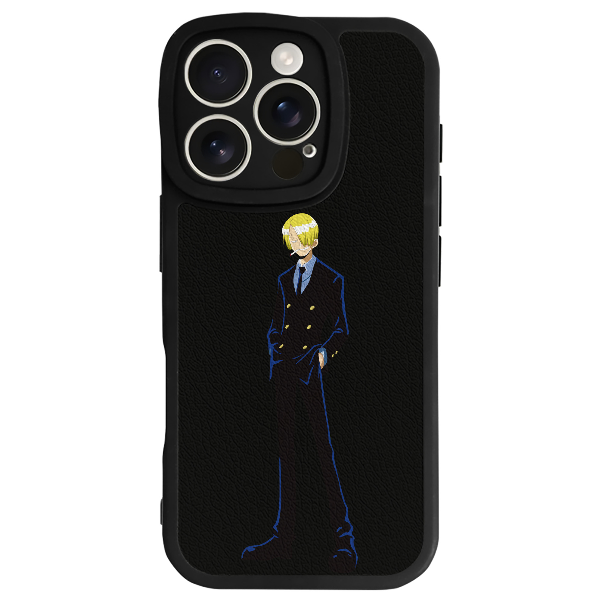 （画像用） ワンピース サンジ ONE PIECE Sanji 【iPhone 16シリーズ対応】シリコンスマホケース（レザー調） 材質：シリコン